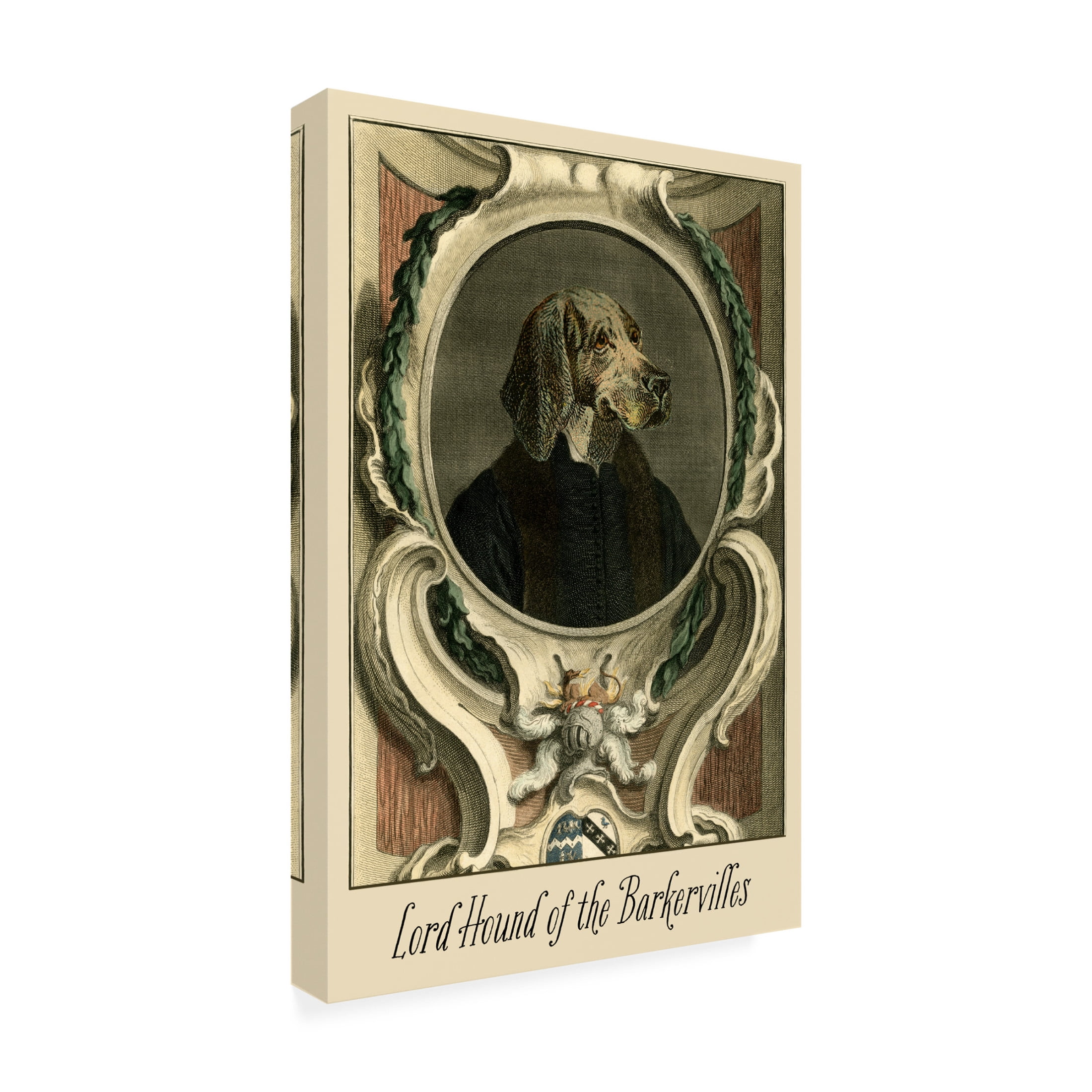 Canvas Wall Art - Alicia Longley 'Royal Dog Portrait VI' Wall Art for Living Room, Bedroom, or Office Décor by Trademark Fine Art - 16 x 24 Inches