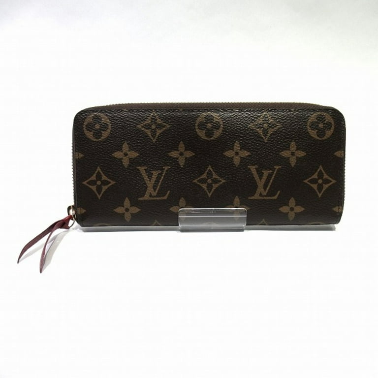 Authenticated Used Louis Vuitton Monogram Portefeuille Clemence Fuchsia  M60742 Wallet Long Ladies