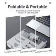 thumbnail image 3 of Peggybuy Tablet Stand Anti-Slip Foldable Monitor Phone Stand Travel Accessories (Silver), 3 of 8