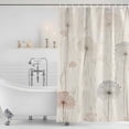 thumbnail image 4 of Dandelion Retro Leaves Waterproof Fabric Shower Curtain,Farmhouse Botanical Watercolor Waterproof Fabric Shower Curtain for Bathroom Curtains Bathtubs Shower Curtains with 12 Hooks Standard 66x72, 4 of 8