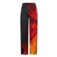 thumbnail image 3 of YLSDY Men's Fire Flame Print Pants Loose Fit Comfortable Summer Beach Trousers Jogger Pants White L, 3 of 4