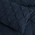 thumbnail image 6 of Chezmoi Collection Sydney 7-Piece Pinch Pleat Comforter Set, Lightweight Pintuck Bedding for All Season, Full, Midnight Blue, 6 of 9