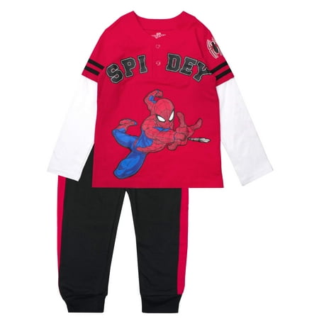 Spider-Man Baseball Tee and Jogger Pant, 2-Piece Set (Little Boys)