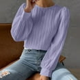 thumbnail image 4 of Perfectbot Womens Tops Casual Puff Long Sleeves Crewneck Shirts Textured Bussiness Going Out Outfits Blouse, 4 of 8