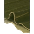 thumbnail image 5 of INSPIRE CHIC Women's High Elastic Waist Swing Flare Hem Velvet Pleated Skirt XS Army Green, 5 of 6