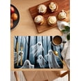 thumbnail image 2 of Halloween Placemats Set of 4 Fluttering Ghost Forest Horrible Heat Insulation Washable Place Mats, Rustic Non-Slip Table Mats for Dining Table Party Kitchen Decor,13x19 Inch, 2 of 4