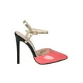 thumbnail image 2 of Women Patent Pointy Toe Two Tone Ankle Cuff Stiletto Pump - 18080, 2 of 6