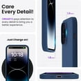 thumbnail image 5 of Compatible with iPhone 14 Pro Case 6.1, Slim Liquid Silicone 3 Layers Full Covered Soft Gel Rubber Phone Case Protective Cover with Microfiber Lining 6.1 inch-Storm Blue, 5 of 12