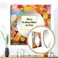 thumbnail image 3 of Designart "Colorful Popart Candy Delight III" desserts Square Mirror For Wall Decor - Large Blue Square Printed Wall Mirror Art - Square Traditional Mirror - Wall Mounted Square Large Mirror, 3 of 5