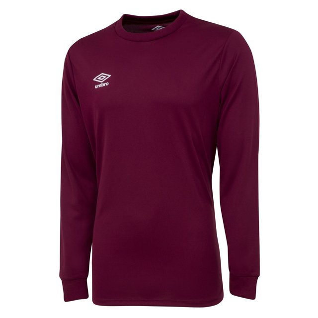 Umbro - Jersey Club de Manga Larga para Niños/Niñas (Nuevo Clarete)