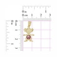 thumbnail image 3 of 14k Yellow Gold, Small Girl Pendant Charm Purple June Created CZ Birthstone 12mm with 16" Dainty Neck Chain, 3 of 8