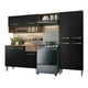 thumbnail image 1 of Cocina Integral Completa Emilly Pop 229 cm 2 Marrón Negro Madesa GREM229002, 1 of 7