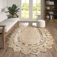 thumbnail image 7 of Harlow Hill Cora 5' x 7' Oval Brown/Beige Geometric Hand Braided Reversible Jute Indoor Area Rug, 7 of 7