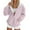 Light Pink, variant on XIAONU Womens Hoodies Striped Printed Zip Up Drawstring Hooded Sweatshirt Waist Tie Long Sleeves Comfortable For Outdoor Sports Hoodie