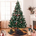 thumbnail image 7 of Lsque Sunset Maple Tree Fox Print Christmas Tree Skirt, Tree Skirt with Ties or Velcro, Perfect for Holiday Decorations, Halloween, and New Year-36", 7 of 7