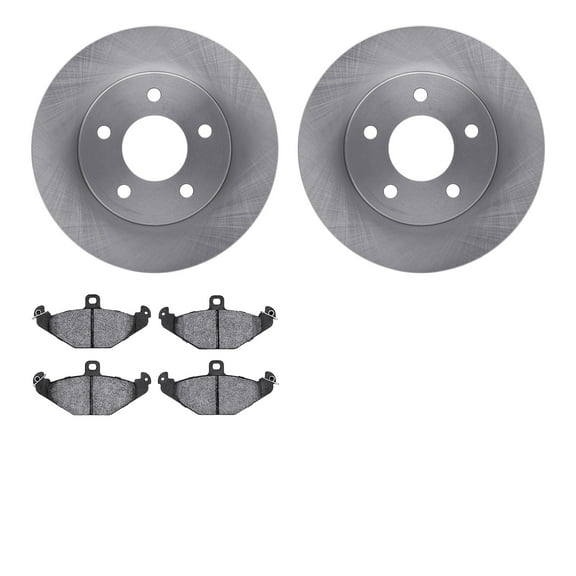 Dynamic Friction Company Rear Brake Rotors with 5000 Advanced Brake Pads 6502-40106
