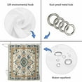 thumbnail image 3 of Boho Chic Shower Curtain Set - 72" x 78" Washable Bathtub Curtain with 12 Hooks, Traditional Classic Geometric Farmhouse Waterproof Fabric Stall Shower Curtains for Bathroom/Bathtub Décor, 3 of 6