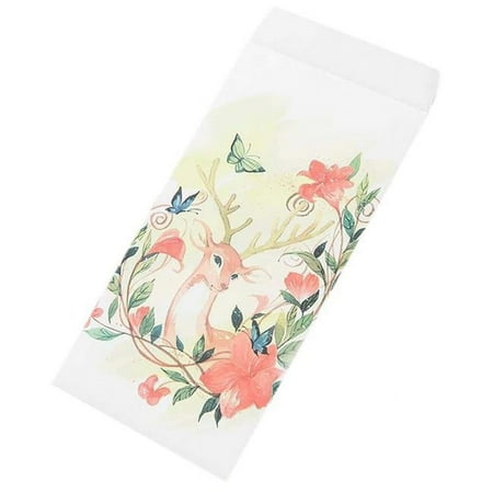 Panda Superstore PS-OFF490804011-YAN01706 Japanese Style Invitation Envelopes Artistic Deer Greetings Cards, Red - 30 Piece