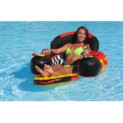 Airhead Sportsstuff Siesta Inflatable Pool Lounger, Mesh Seat, FoldOut Footrest, Cup Holders, 170lb