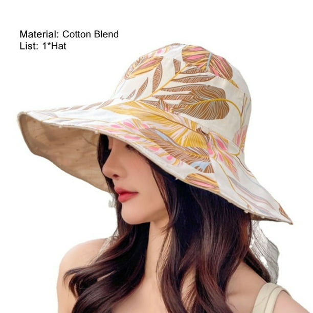 CAMOLAND Womens Wide Brim Packable Bucket Hat With Neck Flap UV