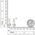thumbnail image 2 of Gem Stone King Keren Hanan 10.76 Ct Heart Shape 10mm Sky Blue Topaz 925 Silver and 10K Yellow Gold Lab Grown Diamond Infininty Dangle Earrings, 2 of 3