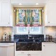 thumbnail image 5 of Yayeee Kitchen Curtains Tier Pair Light Filtering 27"x36" Rod Pocket Short Cafe Window Panel, Ocean Boat, 5 of 7