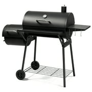 UBesGoo Charcoal Grill Portable BBQ Grill and Offset Smoker Steel BBQ Pit Outdoor for Camping, Black