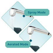 Tehila White Freestanding Floor Mount Utility Sink with Chrome Finish Faucet for Laundry Room