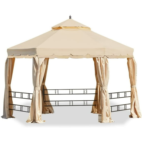 Garden Winds Replacement Canopy Top Cover for Erommy 12ft Hexagon Gazebo - Riplock 350