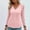 Pink, variant on Women's V-Neck Long Sleeve Lace T-Shirt Casual Solid Blouse Top
