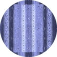 thumbnail image 1 of Ahgly Company Machine Washable Indoor Round Abstract Blue Modern Area Rugs, 7' Round, 1 of 4