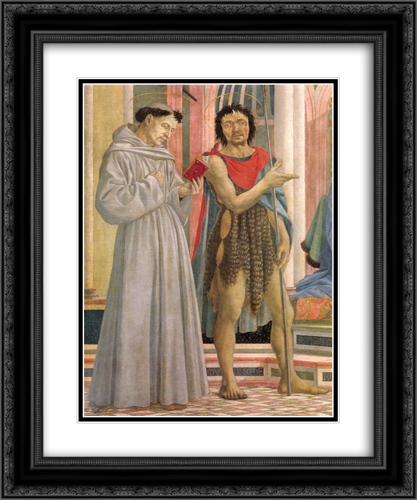 Domenico Veneziano 2x Matted 20x24 Black Ornate Framed Art Print 'The