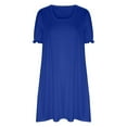 thumbnail image 4 of QIPOPIQ Robe Mini d'Été pour Femmes à Manches Courtes Bouffantes, Encolure Carrée, Smockée, à Volants Superposés, Liquidation, 4 of 6