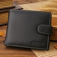 thumbnail image 3 of Men's Soft Leather Bifold ID Credit Card Holder Coin Zip Purse Wallet Billfold, 3 of 4