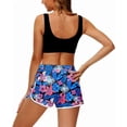 thumbnail image 4 of Women Summer Board Shorts Hawaiian Tropical Print Beach Swim Shorts with Pockets, 4 of 10