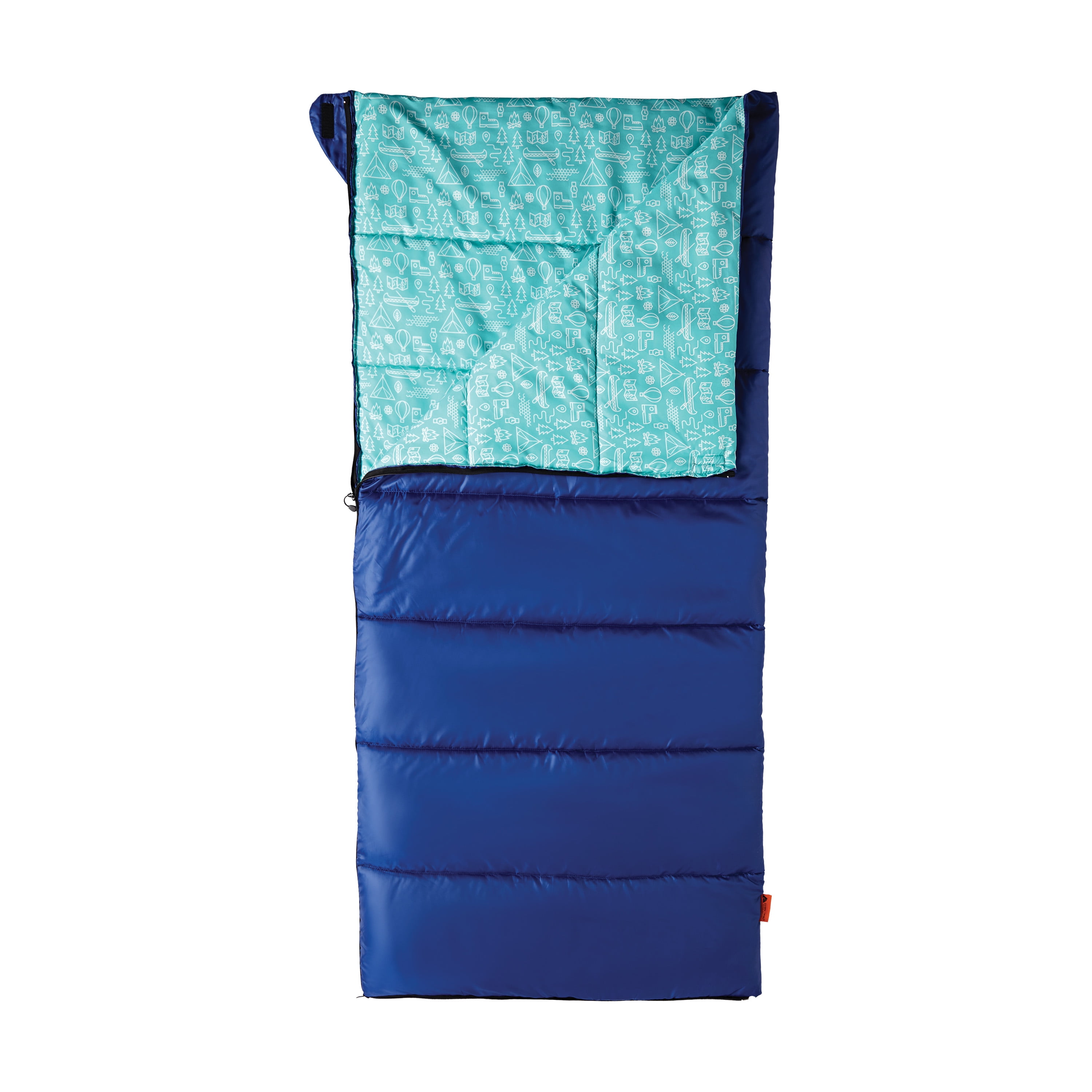 OZARK TRAIL YOUTH CAMP SLEEPING BAG - BLUE AND TEAL - Walmart.com