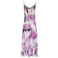 thumbnail image 4 of Usmixi Womens Dresses Plus Size Swing Spaghetti Strap Beach Camisole Sun Dresses Sleeveless V-Neck Tie-Dye Maxi Summer Dress Hot Pink XXXXXL Up to 65% off, 4 of 7