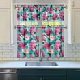 thumbnail image 3 of Kitchen Curtains and Valance Set 36 Inch Tier Pioneer Colorful Floral 3 Pieces Set Dining Room Small Curtain Drapes Cafe Curtains Valance for Home Decor Rod Pocket, 3 of 6