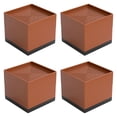 thumbnail image 2 of 4 elevadores de cama para muebles, fáciles de instalar y versátiles, a prueba de golpes. Marrón 78x78x75cm, 2 of 9