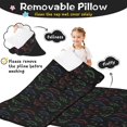 thumbnail image 3 of Neon Outline Dinosaurs Teens Toddler Nap Mat with Pillow, Sleeping Mat Bag for Preschool Daycare 59"x22", 3 of 6