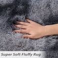 thumbnail image 6 of Fluffy Rugs for Living Room,Luxury Soft and Thick Fluffy Area Rug Modern Shag Rugs for Bedroom Living Room,Faux Shag Rug Home Decor Nursery Area Rug Carpets for Bedroom Dark grey 4' x 6', 6 of 7