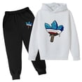 thumbnail image 3 of Nuevos chándales deportivos informales de marca de otoño para niños de 3 a 14 años, sudadera con capucha y pantalones, conjunto de traje informal de moda para niños, conjunto de 2 piezas, 3 of 5
