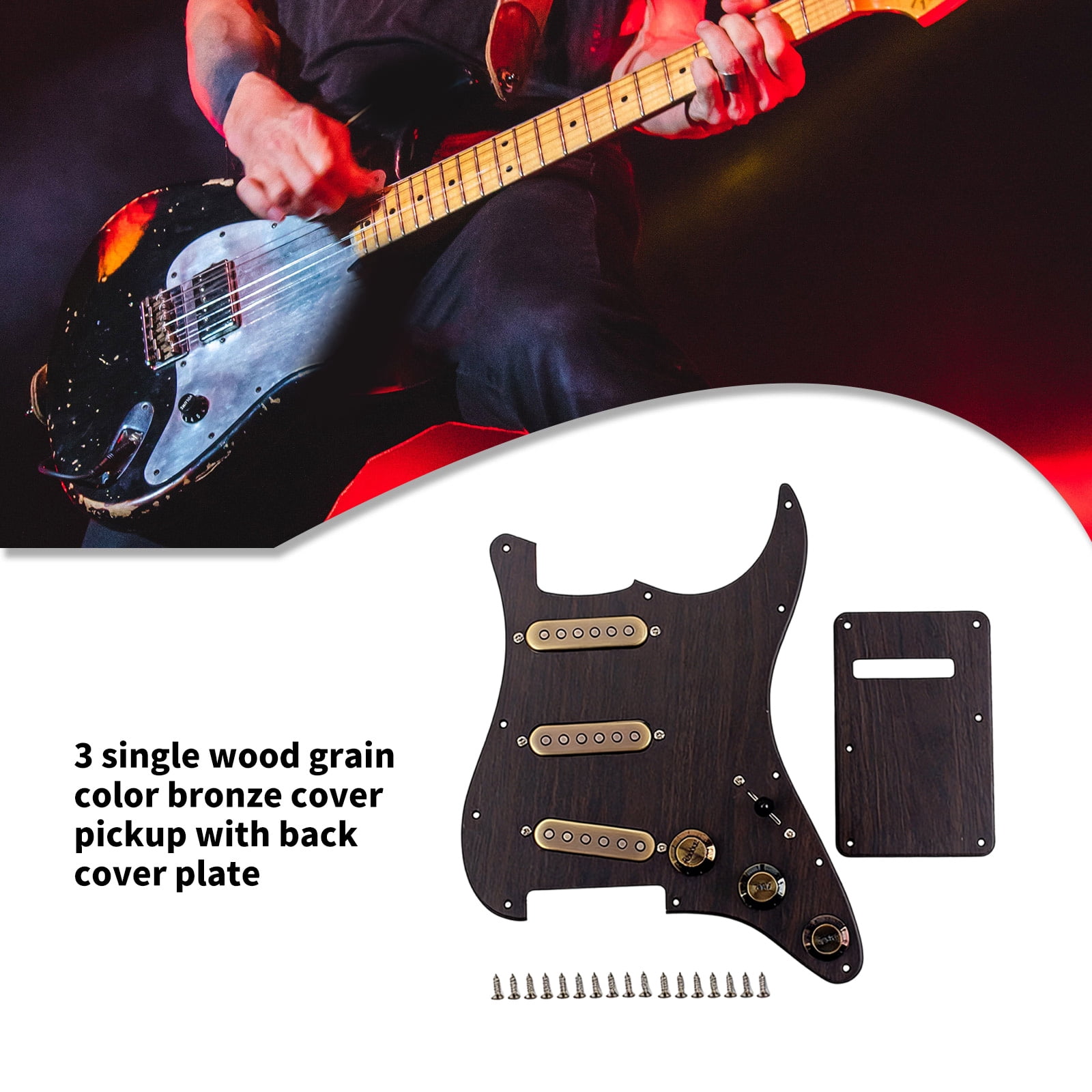 11 Holes Electric Guitar Prewired Loaded Pickguard Set Single Coil Pickup Replacement