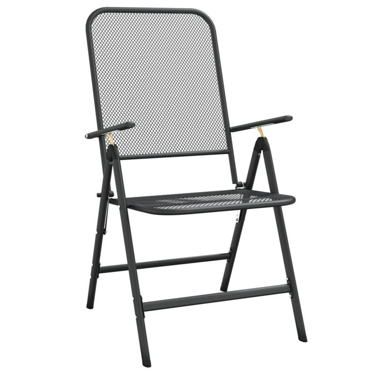 Metal mesh folding patio chair new arrivals