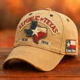 thumbnail image 2 of WKSCLPAI Republic of Texas Vintage Baseball Cap 1836-1845 Lone Star State Commemorating Hat Heritage Pride Unisex Adjustable Baseball Hats, 2 of 8
