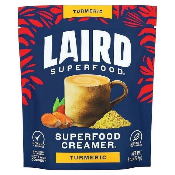 Laird Superfood, Superfood Creamer, Turmeric, 8 oz Pack of 3