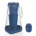 thumbnail image 1 of Jarra de agua de vidrio con filtro de caudal, jarra de vidrio Purela con tecnología de filtración de etapas, reduce el cloro y mejora el sabor, sin BPA, azul, 1 of 4
