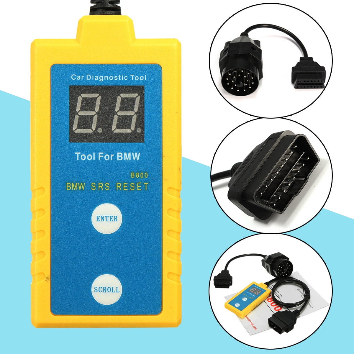Car Airbag Scanner Reset Tool Srs Trouble Codes Reader 20pin For Bmw 1994 2003 Walmart Canada