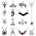 thumbnail image 2 of Collares Vintage de murciélago, Lobo y araña para hombres y mujeres, colgante de Animal de serpiente Retro Punk, cadena de clavícula BFF, regalos de joyería para el Día de San Valentín, 2 of 4