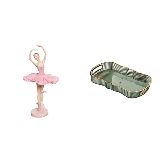 Bandeja de escultura de resina de bailarina para regalo de cumpleaños, recuerdo novedoso, adorno de escritorio, oficina, sala de estudio, estantería,